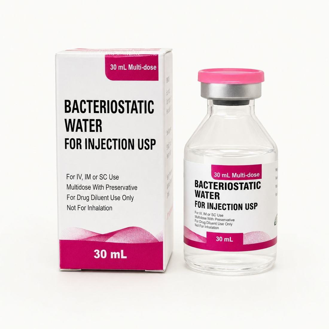 Bacteriostatic Water for Injection USP 30 mL carton and vial
